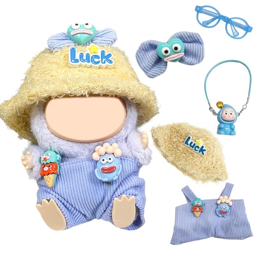 Kleidung für 17cm Plüsch Puppen, Puppenkleidung Set enthält 1 Leggings 1 Fischerhut 1 Kuschelpuppenanhänger 1 Brille für 17cm Puppen, Geburtstags Mädchen und Kinder-Keine Puppe Kleidung für 17cm Plüsch Puppen, Puppenkleidung Set enthält 1 Leggings 1 Fischerhut 1 Kuschelpuppenanhänger 1 Brille für 17cm Puppen, Geburtstags Mädchen und Kinder-Keine Puppe von Xerteam