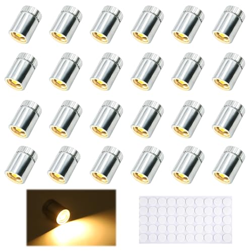 24 Stück Mini LED Licht Miniatur Deko, Kleine Led Lichter für Puppenhäuser Beleuchtung, Miniatur Zubehör mit Batterie, Mini Landschaftsbeleuchtung mit 48pcs Punkt Aufkleber, Lichter zum Basteln 24 Stück Mini LED Licht Miniatur Deko, Kleine Led Lichter für Puppenhäuser Beleuchtung, Miniatur Zubehör mit Batterie, Mini Landschaftsbeleuchtung mit 48pcs Punkt Aufkleber, Lichter zum Basteln von Xerteam