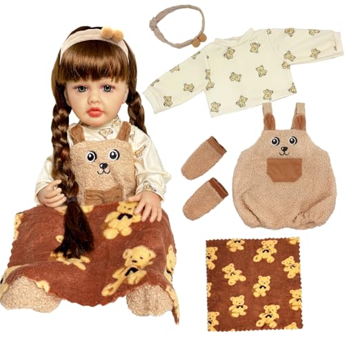 5 Stück Babypuppen Outfit für 20–22 Zoll Babypuppen, Bären Puppenkleidung Outfits mit Oberteil Hosenträgern Overall Stirnband Handtuch Socken, Süßen Bärenanzügen kompatibel mit Reborn Puppen 50–55cm 5 Stück Babypuppen Outfit für 20–22 Zoll Babypuppen, Bären Puppenkleidung Outfits mit Oberteil Hosenträgern Overall Stirnband Handtuch Socken, Süßen Bärenanzügen kompatibel mit Reborn Puppen 50–55cm von Xerteam