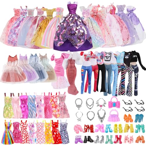 36 Pcs Doll Clothes Set for Girls Doll, Doll Accessories Wedding Dresses Party Dresses Fashion Suits Shoes Necklaces Handbags Random Style for 11.5 Inch/30 cm Doll Accessories for Girls 36 Pcs Doll Clothes Set for Girls Doll, Doll Accessories Wedding Dresses Party Dresses Fashion Suits Shoes Necklaces Handbags Random Style for 11.5 Inch/30 cm Doll Accessories for Girls von Xerteam