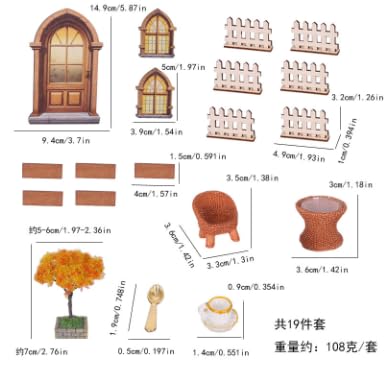 19 Stücke Weihnachtsdeko Wichtel Zubehör, Miniatur Zubehör Puppenhaus Zubehör Weihnachten, Puppenhaus Möbel Weihnachtsdeko Innen, Für Wichteltür Weihnachten Deko Puppenhaus (B) von Xevinas