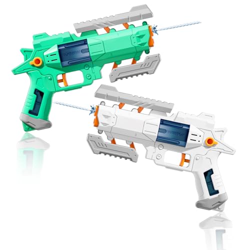2 STK Wasserpistole Kinder, Wasserspritzpistole Mit 4-6 M Großer Reichweite, 200 Ml Fassungsvermögen, Mini Wasserpistole Water Gun Keine Batterien,spritzpistole Kinder Pool Wasser Spielzeug von Xevinas