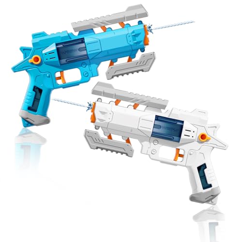 2 STK Wasserpistole Kinder, Wasserspritzpistole Mit 4-6 M Großer Reichweite, 200 Ml Fassungsvermögen, Mini Wasserpistole Water Gun Keine Batterien,spritzpistole Kinder Pool Wasser Spielzeug von Xevinas