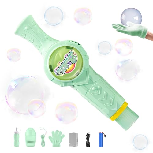 Seifenblasenmaschine, Rauch Seifenblasen Mit Buntem Licht, Seifenblasen Kinder Kinderspielzeug Automatisches Sprudeln Und Beschlagen, Seifenblasenpistole Für Partys,Kinder Ab 5 Jahren (B) von Xevinas