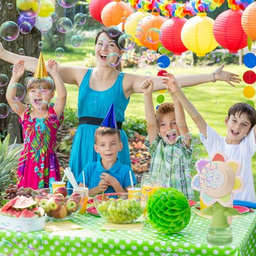 Seifenblasenmaschine, Sonnenblumen Bubble Machine Mit Farbenfrohen Leichten, Seifenblasenpistole Akku Mit 130ml Seifenblasen Flüssigkeit, Geschenke Für Kinder, Hochzeit, Party (C) von Xevinas