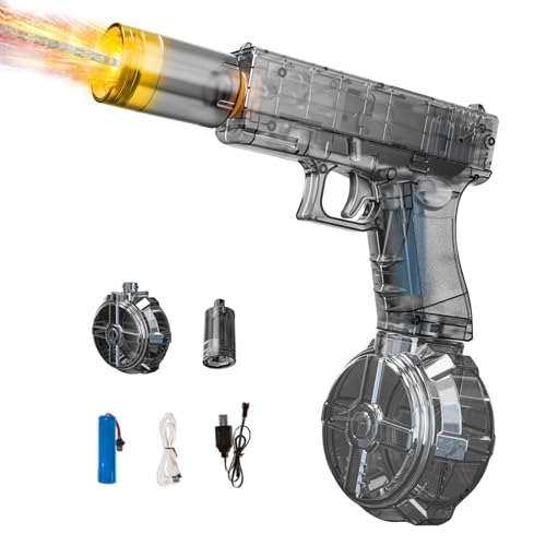 Wasserpistole Elektrisch, Elektrische Wasserpistole Mit LED-Lichtern, 500 Ml Große Kapazität 8m Reichweite Wasserspritzpistole, Wiederaufladbar Water Gun Wasserspritze Kinder Für Pool, Strand (B) von Xevinas
