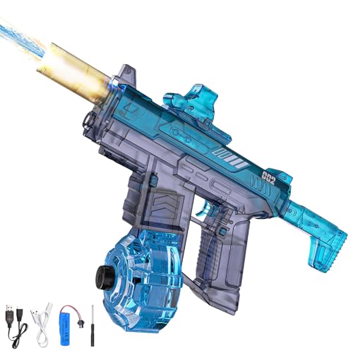 Wasserpistole Elektrisch, Elektrische Wasserpistole Sehr Stark Mit Wiederaufladbare Batterie Und Automatische Wasserabsorption, Wasserspritzpistole Water Gun Reichweite 9 M Für Kinder (A) von Xevinas