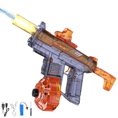 Wasserpistole Elektrisch, Elektrische Wasserpistole Sehr Stark Mit Wiederaufladbare Batterie Und Automatische Wasserabsorption, Wasserspritzpistole Water Gun Reichweite 9 M Für Kinder (B) von Xevinas
