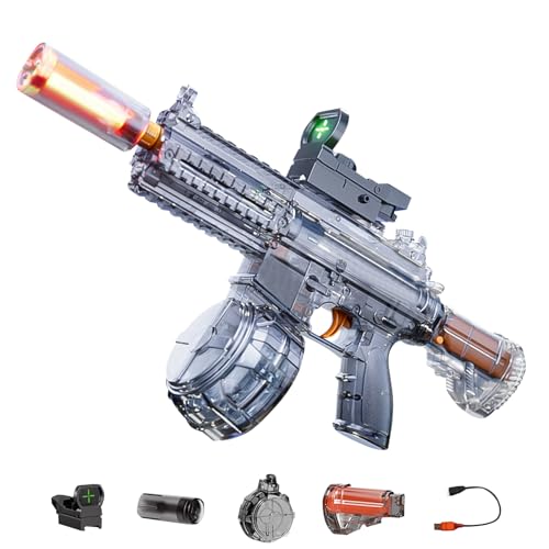 Wasserpistole Elektrisch, Wasserpistole Mit LED Licht Und Klang, 450 CCM Großer Kapazität, Automatik Wasserspritzpistole Distanz Bis Zu 10 M, Water Gun USB-Aufladung Für Kinder Erwachsene (A) von Xevinas