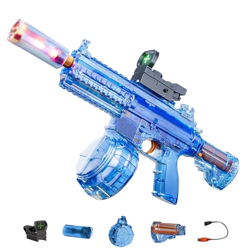 Wasserpistole Elektrisch, Wasserpistole Mit LED Licht Und Klang, 450 CCM Großer Kapazität, Automatik Wasserspritzpistole Distanz Bis Zu 10 M, Water Gun USB-Aufladung Für Kinder Erwachsene (B) von Xevinas