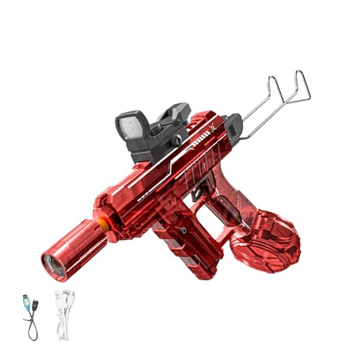 Wasserpistole Elektrisch, Wasserpistole Mit Wasseransaugung LED-Lichteffekte, Wasserspritzpistole Große Kapazität 800cc Distanz Bis Zu 10 M, Outdoor Water Gun Schießspiel Für Erwachsene (A) von Xevinas