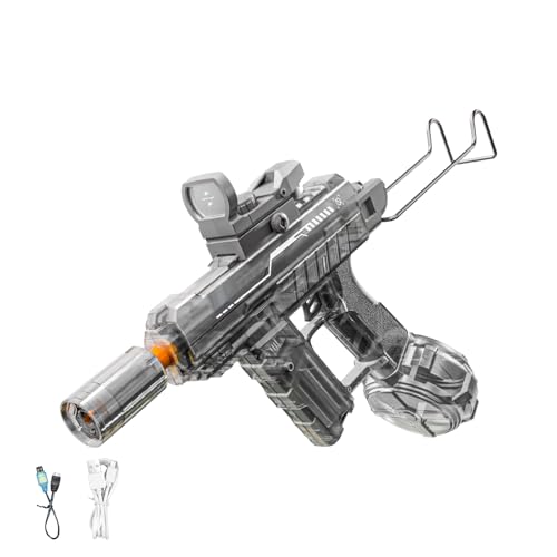 Wasserpistole Elektrisch, Wasserpistole Mit Wasseransaugung LED-Lichteffekte, Wasserspritzpistole Große Kapazität 800cc Distanz Bis Zu 10 M, Outdoor Water Gun Schießspiel Für Erwachsene (D) von Xevinas