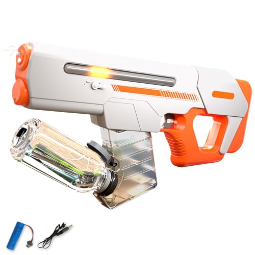 Wasserpistole Elektrisch Mit Led, Wasserpistole Elektrisch Sehr Stark 650 Ml Große Kapazität, Automatische Wasserpistole Schussweite 7,6–10 M, Wasserspritzpistole Für Kinder Erwachsene (B) von Xevinas