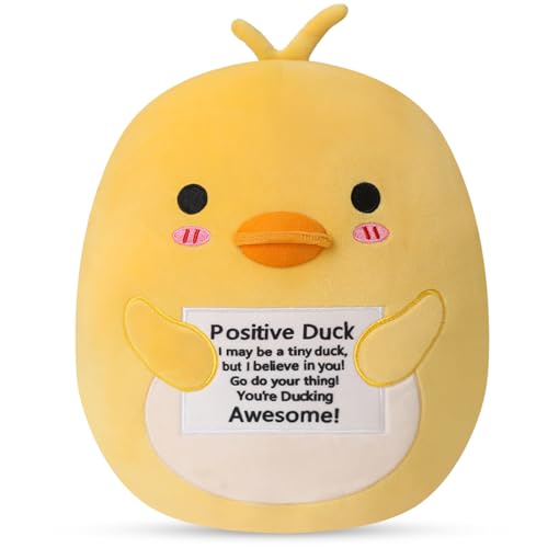 Xfrog Positive Duck Plush, Emotional Support Plushies with Positive Card Cute Soft Toy Plush Pillow Gifts for Girlfriend, Family, Boyfriend 25CM Xfrog Positive Duck Plush, Emotional Support Plushies with Positive Card Cute Soft Toy Plush Pillow Gifts for Girlfriend, Family, Boyfriend 25CM von Xfrog