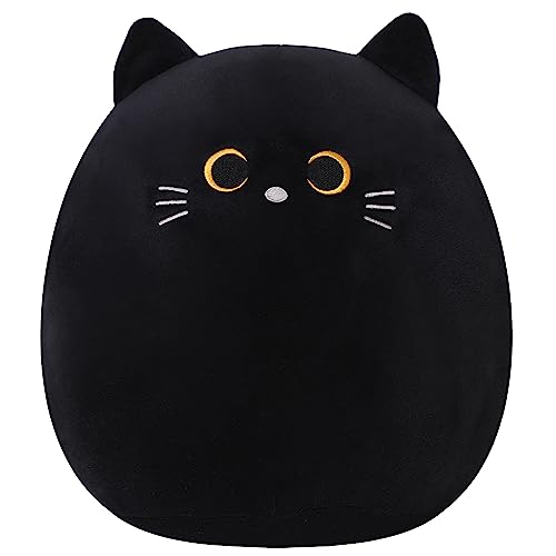 Xfrog Schwarze Katze Plüschtier, 25CM Kawaii Kuscheltier, Cartoon Plüschkissen, Geburtstag Geschenk für Kinder Jungen Mädchen Xfrog Schwarze Katze Plüschtier, 25CM Kawaii Kuscheltier, Cartoon Plüschkissen, Geburtstag Geschenk für Kinder Jungen Mädchen von Xfrog