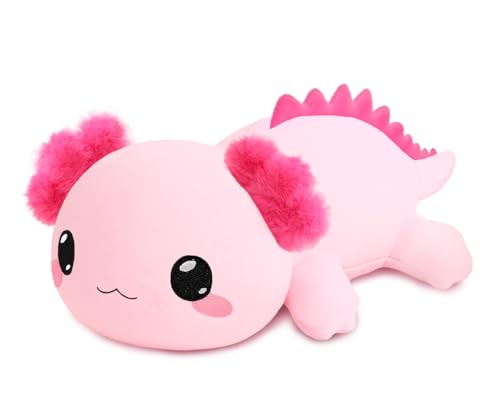 Xfrog Weighted Axolotl Plush, Großes Stofftier Gegen Ängste, Rosa Axolotl-Stoffspielzeug, Süße Umarmungs-Wurfkissenpuppe Für Jungen, Mädchen, Freundinnen, 25CM Xfrog Weighted Axolotl Plush, Großes Stofftier Gegen Ängste, Rosa Axolotl-Stoffspielzeug, Süße Umarmungs-Wurfkissenpuppe Für Jungen, Mädchen, Freundinnen, 25CM von Xfrog