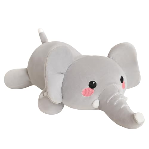 Xfrog Weighted Elephant Plush, Angstbeschwerter Plüsch, Matschig, Stofftier, Weiches Ausgestopftes Elefantenplüschtier, Puppe Für Baby, Elefantenkissen, Stofftier Für Jungen, Grau, 60CM Xfrog Weighted Elephant Plush, Angstbeschwerter Plüsch, Matschig, Stofftier, Weiches Ausgestopftes Elefantenplüschtier, Puppe Für Baby, Elefantenkissen, Stofftier Für Jungen, Grau, 60CM von Xfrog