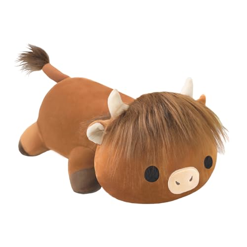 Xfrog Weighted Highland Cow Plush, Schweres Hochlandrind-Plüschtier Gegen Ängste, Süßes Plüschspielzeug-Geschenk Für Kinder und Erwachsene, 60CM Xfrog Weighted Highland Cow Plush, Schweres Hochlandrind-Plüschtier Gegen Ängste, Süßes Plüschspielzeug-Geschenk Für Kinder und Erwachsene, 60CM von Xfrog