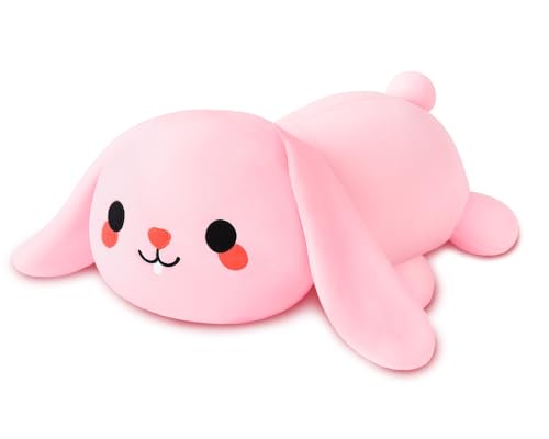 Xfrog Weighted Rabbit Plush, Beschwertes Kaninchen-Stofftier Gegen Ängste, Süßes Häschen-Plüschtier, Weiches Häschen-Kissen, Spielzeug, Geschenk Für Erwachsene, Freundinnen, Rosa, 60CM Xfrog Weighted Rabbit Plush, Beschwertes Kaninchen-Stofftier Gegen Ängste, Süßes Häschen-Plüschtier, Weiches Häschen-Kissen, Spielzeug, Geschenk Für Erwachsene, Freundinnen, Rosa, 60CM von Xfrog
