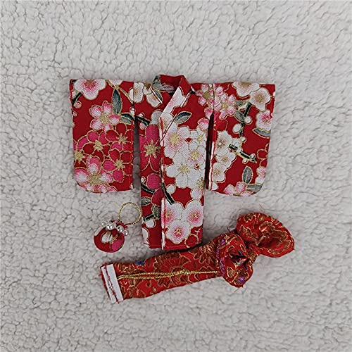 Neuer Kimono Anzug BJD Puppenkleidung ob11, body9, GSC, Molly, 1/12 BJD Puppenzubehör OB Kleidung (Red) von XiDonDon