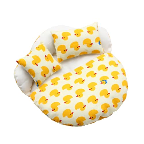 Ob11-Puppe, rund, Cartoon, 1/12 BJD, Bettanzug, Kawaii-Puppenbett, Schlafsack, Matratze für GSC, YMY, Body9, 1/12 Bjd-Puppenzubehör (Yellow Duck) von XiDonDon