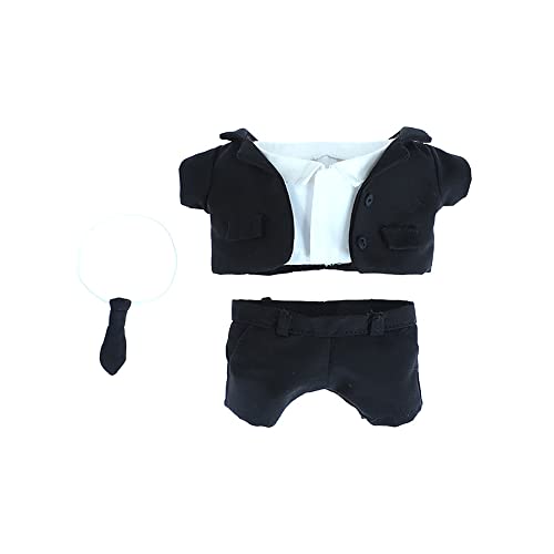 XiDonDon 20 cm Puppenkleidung Niedlicher Anzug für 20 cm Plüschtiere Kleidung Baumwolle Puppenzubehör (Black) von XiDonDon