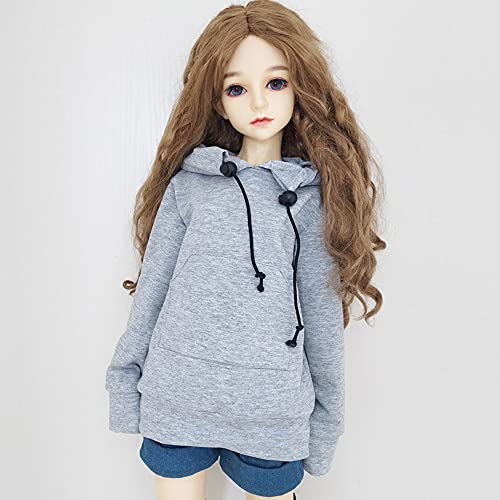 XiDonDon 30CM / 45CM / 60CM Puppenkleidung 1/3 1/4 1/6 BJD Puppenzubehör BJD SD DIY Mode Hoodie Spielzeug Puppen Kleidung (Gray,1/6) von XiDonDon