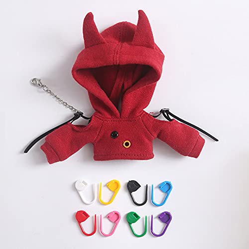 XiDonDon BJD Kleidung Fashion Little Devil Pullover Hoodie für Ob11 Molly, GSC, OB, 1/12 Bjd Puppenkleidung Puppenzubehör Spielzeug (Red) von XiDonDon