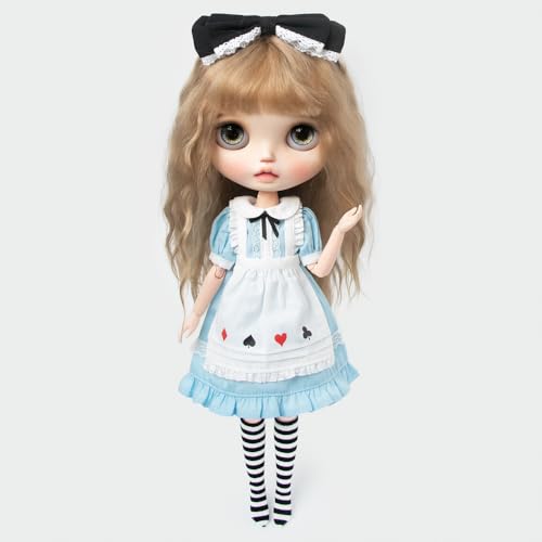 XiDonDon BJD Puppenkleidung, Dienstmädchenkostüm für Ymy Licca Azones, OB22, OB24, OB27, Puppenzubehör (nur Kleidung) (Multi-Color) von XiDonDon