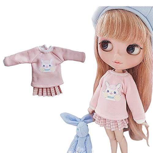 XiDonDon BJD Puppenkleidung Mode Pullover + Rock 2-teiliges Set für Blyth, Ob24, Licca, Azone BJD Puppenzubehör Kleidung (Multi-colored2) von XiDonDon