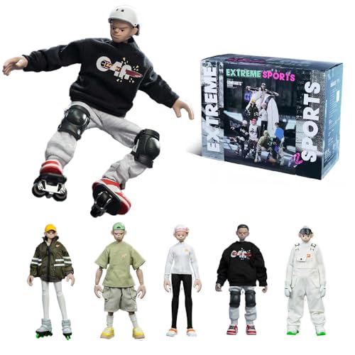 XiDonDon Blindbox-Figuren der Extreme Sports-Serie, BJD-Puppen-Actionfiguren mit zufälligem Design, Sammlerspielzeug, Feiertags- und Geburtstagsgeschenke (Single Box) von XiDonDon