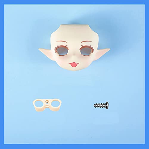 XiDonDon Ersatzgesicht für GSC, YMY, P9, Ob11 Puppenkörper Puppen Gesicht Spielzeug 1/12 BJD Puppenerweiterung Zubehör (020) von XiDonDon