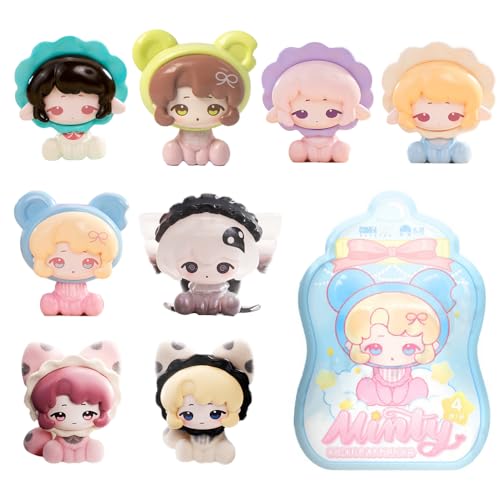 XiDonDon Minty Mili Abenteuerserie – Niedliche Granulat-Tischdekoration – Überraschungstüte – Geschenk – Cartoon-Anime-Figur – Sammlerspielzeug (Single Bag(4PCS)) von XiDonDon