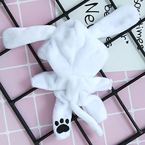 XiDonDon Neue Puppenkleidung Niedlicher Tier-Overall mit Kapuze Pyjama für Ob11, OB, Holala, GSC, 1/12bjd Puppenkleidung Zubehör für Puppe (White) von XiDonDon