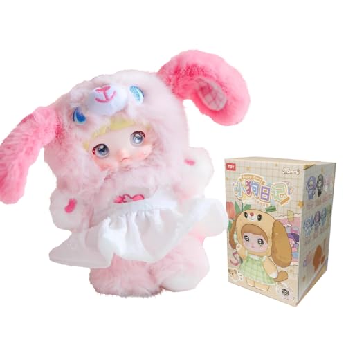 XiDonDon Nommi Puppy Diary Serie Vinylgesicht Plüsch Niedliche Puppe Anime Figur Ornamente Figuren Sammlerspielzeug Geburtstagsgeschenk (Single Box) von XiDonDon