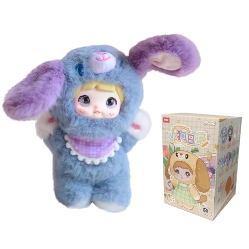 XiDonDon Nommi Puppy Diary Serie Vinylgesicht Plüsch Niedliche Puppe Anime Figur Ornamente Figuren Sammlerspielzeug Geburtstagsgeschenk (Two Boxes) von XiDonDon