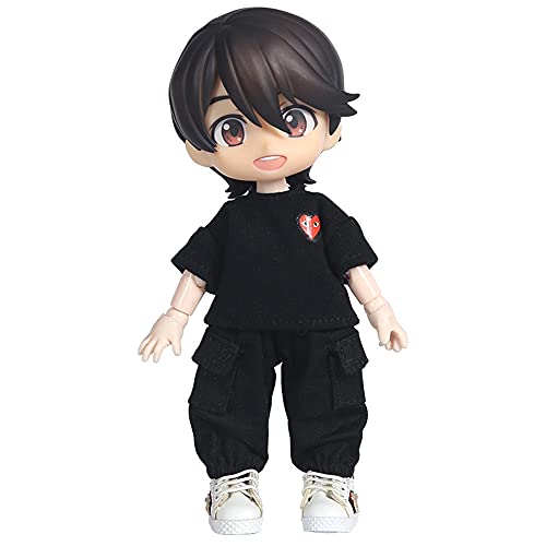 XiDonDon Ob11 Babykleidung Overalls Hosen Molly Puppenkleidung GSC Körper 1/12bjd Hosen Puppenzubehör Freizeithosen (Black) von XiDonDon