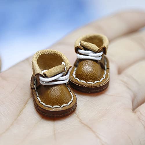 XiDonDon Ob11 Schuhe 1/12 Bjd Schuhe Italienische handgemachte Rinderschuhe Holala Stiefel für Body9,GSC,DDF,YMY,OB,Molly Puppenzubehör (Brown) von XiDonDon