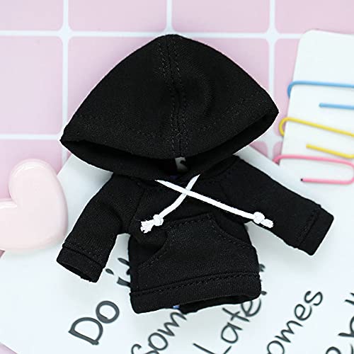 XiDonDon OB Kleidung Sport Hoodie für Ob11, GSC, YMY, BODY9, Molly, 1/12 BJD Puppenkleidung Zubehör (Black) von XiDonDon