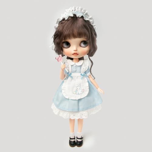 XiDonDon Puppenkleidung, süßes Kleid für Blyth, OB22, OB24, OB27, Licca, Azone BJD Puppen, Kleidung, Spielzeug, Zubehör, Geschenke (nur Kleidung) (Blue) von XiDonDon