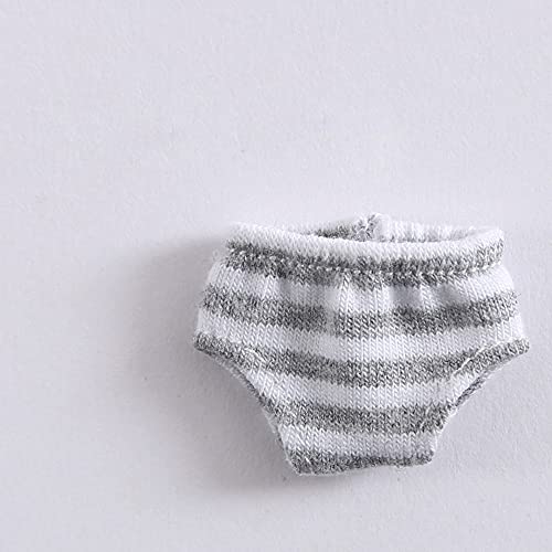 XiDonDon Puppenkleidung Unterwäsche Höschen Bjd Shorts für Ob11, OB, GSC, 1/12bjd Puppenhöschen Spielzeug Bekleidungszubehör (Gray Stripes) von XiDonDon