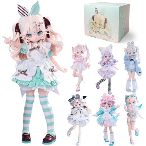 XiDonDon Sugary Girls Serie 1/8 MJD-Puppen, Action-Anime-Figur, BJD-Puppen, süße Figuren, Sammlerstücke, Geburtstagsgeschenk (Whole Set) von XiDonDon
