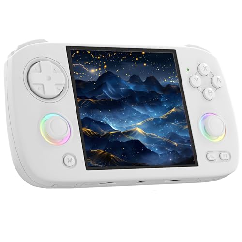 RG CubeXX Handheld Spielekonsole 64GB Karte 5421 Spielen, Linux System - 3,95 Zoll IPS Bildschirm, RG Cube XX Retro Konsole RGB Joystick Beleuchtung 3800 mAh, Support HDMI TV Output von XiFanHo