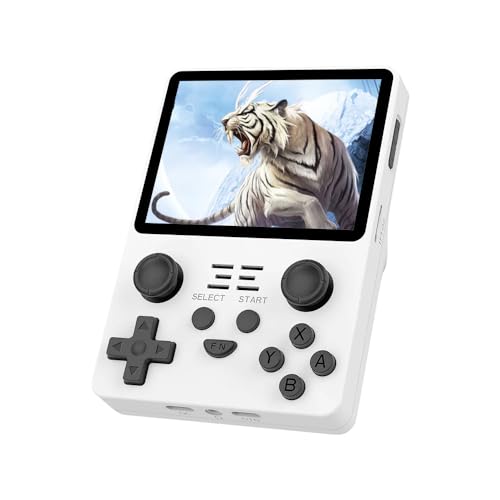 RGB20S Handheld Spielekonsole, RK3326 Quad-Core Retro Konsole mit Open Source Linux, 16GB+64GB Dual-TF, 3,5 Zoll IPS 4:3 IPS, 20+ Retro-Formate Tragbare Spielekonsole Pow-kiddy RGB20S 3500mAh von XiFanHo