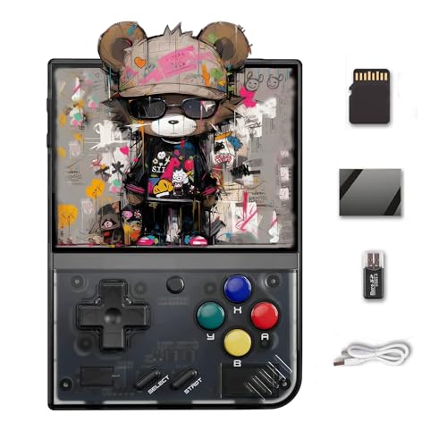 XiFanHo Handheld Spielkonsole for Miyoo mini Plus, 128 GB Miyoo+ Retro Spielkonsole Cortex-A7 Linux-System 3.5 Zoll IPS Screen 3000 mAh, Unterstützt Wireless Gamepad von XiFanHo