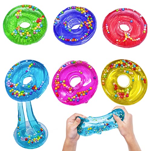 Donut Schleim * 6 Stück, XiXiRan Donut Fluffy Süßigkeiten Slime Kit, Butter Schleim Donut Thema, Donut Schleim Kinderspielzeug, Donut Schleim Stressabbau Spielzeug für Jungen Mädchen (6 Farben) von XiXiRan