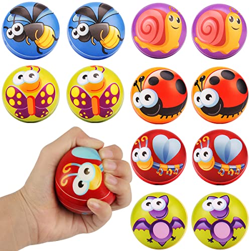 Emoji Stressball, XiXiRan Antistressball, Stressball Zum Kneten, Squishy Antistressbälle, Stress Relief Emotionale Spielzeug für Kinder und Erwachsene (Insekt) von XiXiRan