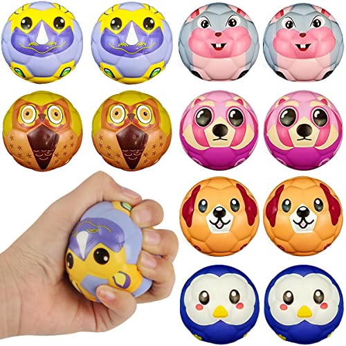 Emoji Stressball, XiXiRan Antistressball, Stressball Zum Kneten, Squishy Antistressbälle, Stress Relief Emotionale Spielzeug für Kinder und Erwachsene (Tier) von XiXiRan