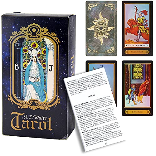XiXiRan Tarot Karten, Tarotkarten Set, Tarotkarten für Anfänger, Tarot Cards, Raider Waite Tarot Karten, Mystisches Tarot, Tarotkarten Mit Buch für Anfänger, Tarot Zukunft Erzählen Spielkarten Set von XiXiRan