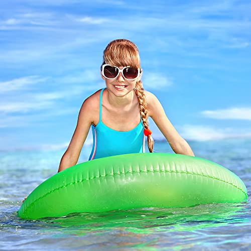 XiXiRan Schwimmring Aufblasbarer, Schwimmreifen Erwachsene, Schwimmringe Groß, Schwimmring-Fluoreszenz, Verdickung des Schwimmrings, Aufblasbarer Schwimmring Ø 85cm für Den Pool Strand Sommer (Grün) von XiXiRan